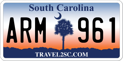 SC license plate ARM961