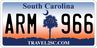 SC license plate ARM966