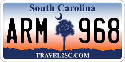 SC license plate ARM968