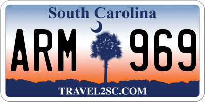 SC license plate ARM969