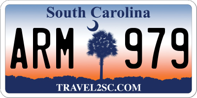 SC license plate ARM979