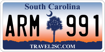 SC license plate ARM991