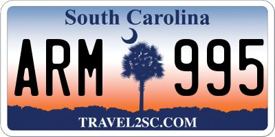 SC license plate ARM995