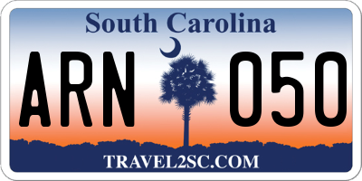 SC license plate ARN050