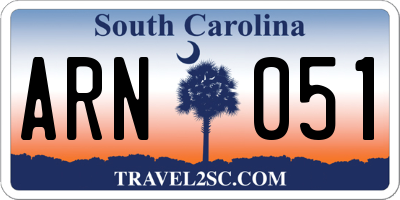 SC license plate ARN051