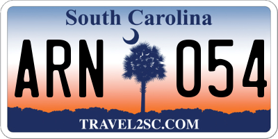 SC license plate ARN054