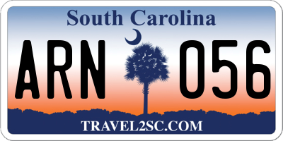 SC license plate ARN056