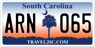 SC license plate ARN065
