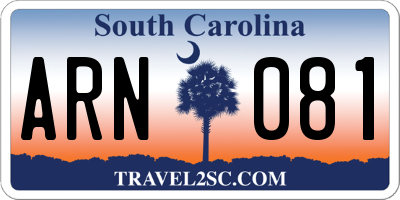 SC license plate ARN081