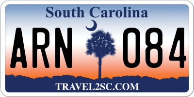 SC license plate ARN084