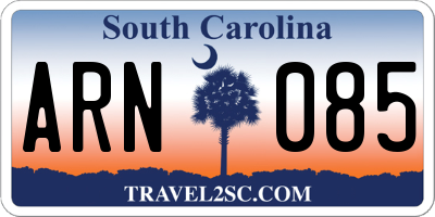 SC license plate ARN085