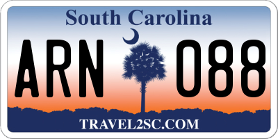 SC license plate ARN088