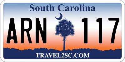 SC license plate ARN117