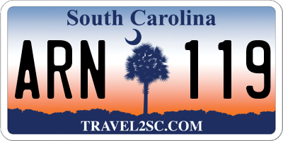 SC license plate ARN119
