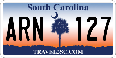 SC license plate ARN127