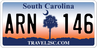 SC license plate ARN146