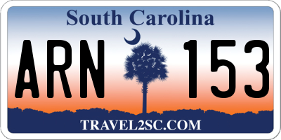 SC license plate ARN153