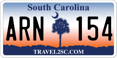 SC license plate ARN154