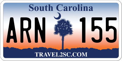 SC license plate ARN155