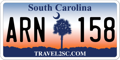 SC license plate ARN158