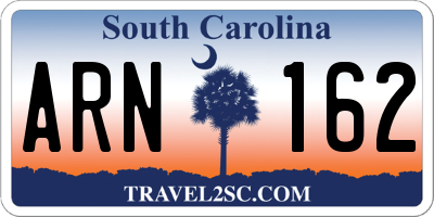 SC license plate ARN162