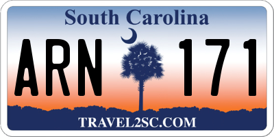 SC license plate ARN171