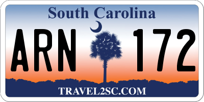 SC license plate ARN172
