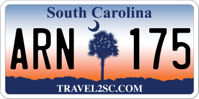 SC license plate ARN175