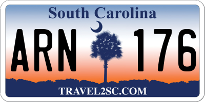 SC license plate ARN176