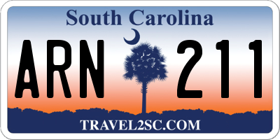 SC license plate ARN211