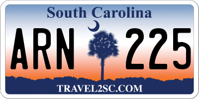 SC license plate ARN225