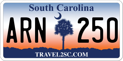 SC license plate ARN250