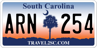 SC license plate ARN254