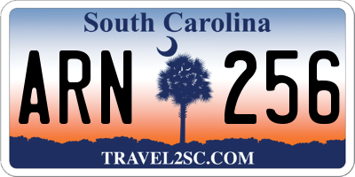 SC license plate ARN256