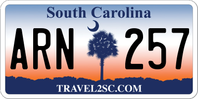 SC license plate ARN257
