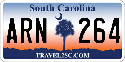 SC license plate ARN264