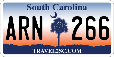 SC license plate ARN266