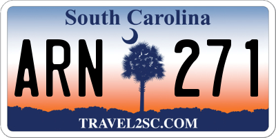SC license plate ARN271