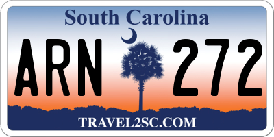 SC license plate ARN272
