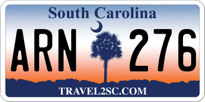 SC license plate ARN276