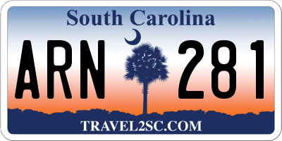 SC license plate ARN281