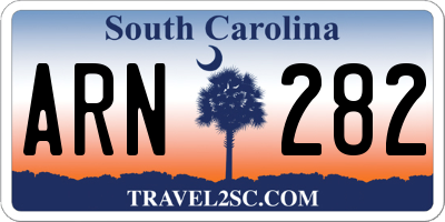 SC license plate ARN282