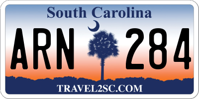 SC license plate ARN284