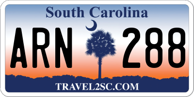 SC license plate ARN288