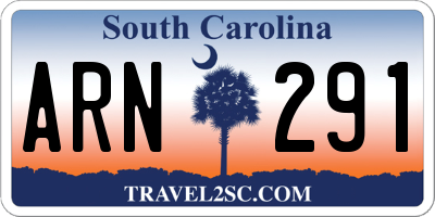 SC license plate ARN291
