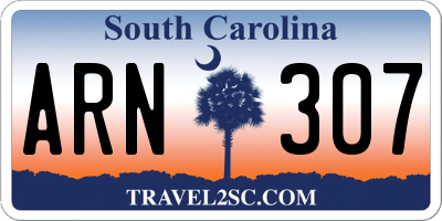 SC license plate ARN307