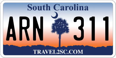 SC license plate ARN311