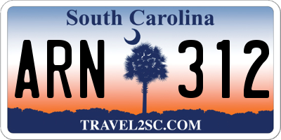 SC license plate ARN312