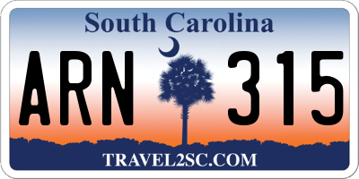 SC license plate ARN315
