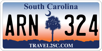 SC license plate ARN324